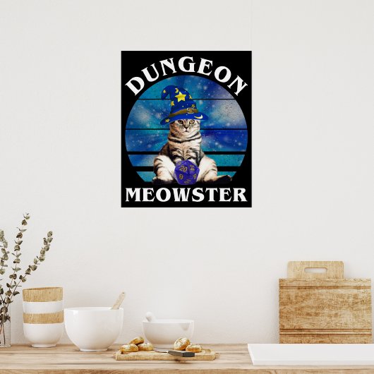Dungeon Meowster Poster (Küche)
