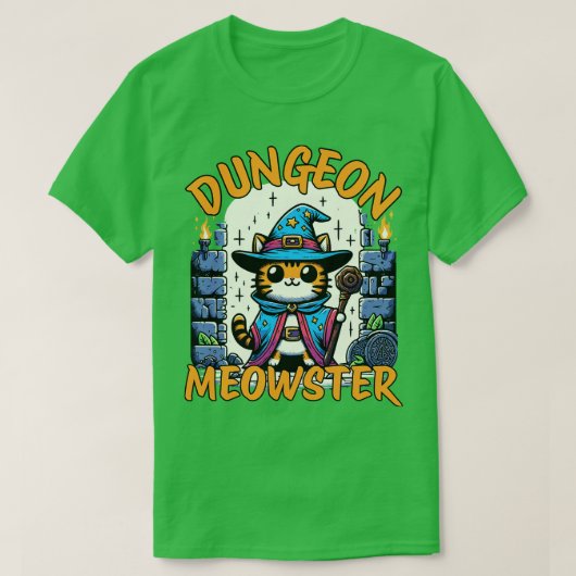 Dungeon Meowster Roleplay Dungeon Master Cat T-Shirt (Design vorne)