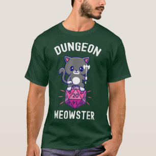 Dungeon Meowster RPG Dice Fairy Kawaii Cat T-Shirt