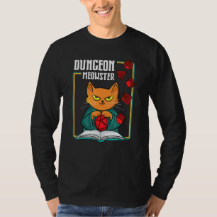 Dungeon Meowster Rpg Tabletop Gaming Dm Role Playa T-Shirt