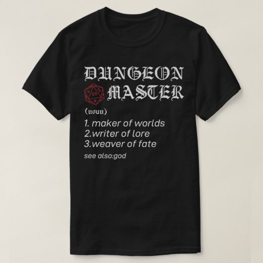 Dungeon RPG Master Dice Rolling Boss Dragon birthd T-Shirt (Design vorne)