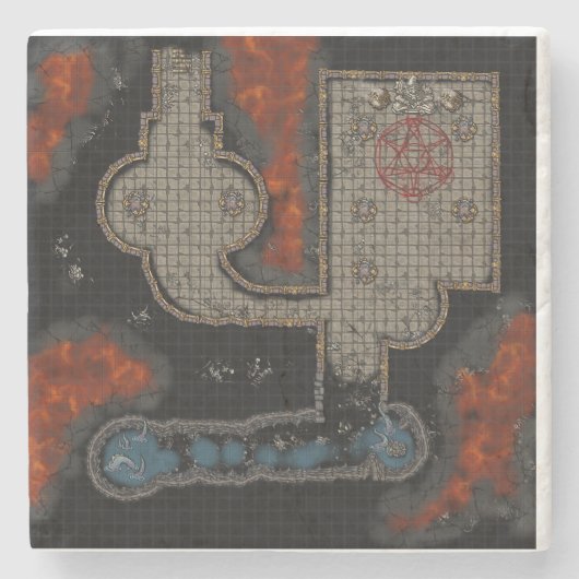 Dungeon Tile Untersetzer: Kultist-Untergrund Steinuntersetzer (Vorderseite)