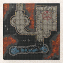 Dungeon Tile Untersetzer: Okkultistischer Untergru Glasuntersetzer