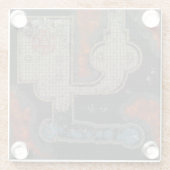 Dungeon Tile Untersetzer: Okkultistischer Untergru Glasuntersetzer (Rückseite)