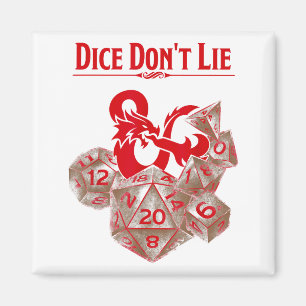 Dungeons & Dragons Rote Würfel lügen nicht Magnet