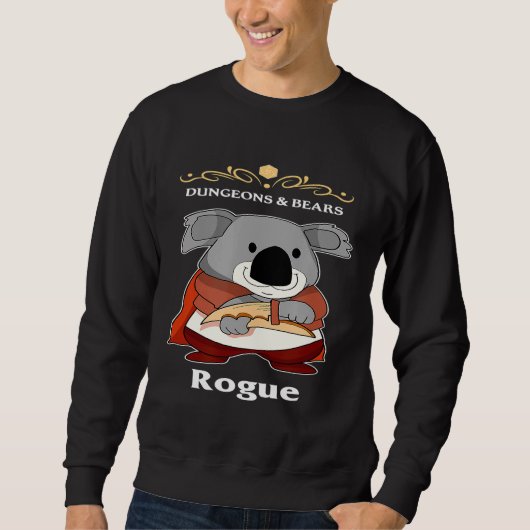 Dungeons and Bears Koala Rogue Rpg D20 Roleplay Sweatshirt (Vorderseite)