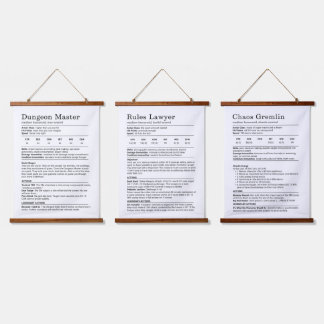 Dungeons and Dragons Archetype Trio Wandteppich Mit Holzrahmen