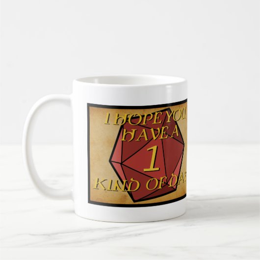 Dungeons and Dragons D20 Bad Day Kaffeetasse (Links)