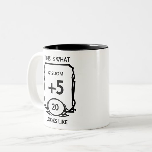Dungeons and Dragons Wisdom Two-Tone Coffee Mug Zweifarbige Tasse (Vorderseite Links)