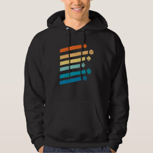 Dungeons Dice D20 Dragons Retro D20 Rpg Hoodie