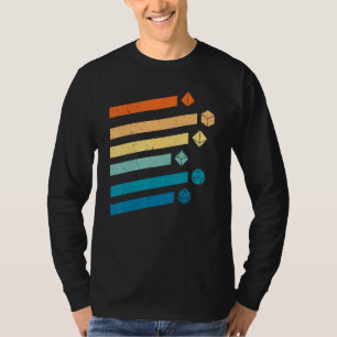 Dungeons Dice D20 Dragons Retro D20 Rpg T-Shirt
