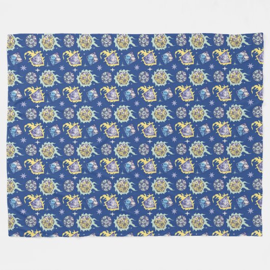 Dungeons & Dragons Blanket, Magical D20 Pattern, Fleecedecke (Vorderseite (Horizontal))