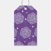 Dungeons & Dragons DnD D20 Dice Muster Geschenkanhänger (Vorderseite)