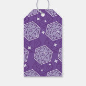 Dungeons & Dragons DnD D20 Dice Muster Geschenkanhänger (Rückseite)