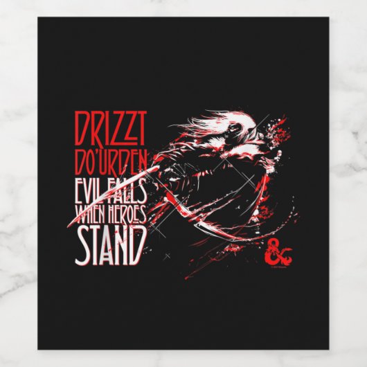 Dungeons & Dragons Evil Falls, wenn Helden stehen Weinetikett (Einzelnes Label)