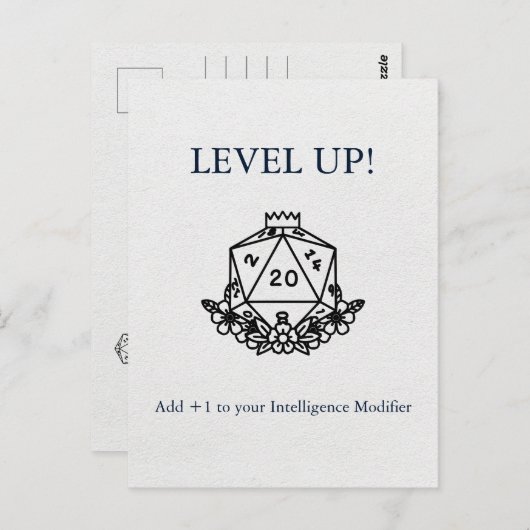 Dungeons & Dragons: Füge +1 zu deinem Weisheitsmod Postkarte (Vorne/Hinten)