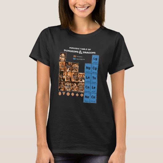 Dungeons & Dragons Periodensystem der Monster T-Shirt (Vorderseite)