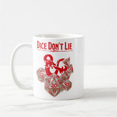 Dungeons & Dragons Rote Würfel lügen nicht  Kaffeetasse (Links)