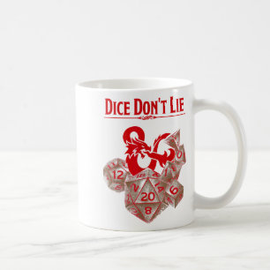 Dungeons & Dragons Rote Würfel lügen nicht Kaffeetasse
