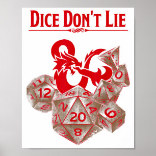 Dungeons & Dragons Rote Würfel lügen nicht  Poster