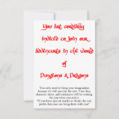 Dungeons & Dragons Spiel Einladung 2 (Vorderseite)