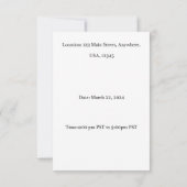 Dungeons & Dragons Spiel Einladung 2 (Rückseite)