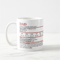 Dungeons & Dragons Vater Stat Block Tasse