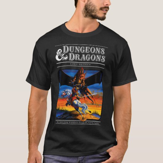 Dungeons Dragons Vintag Expertenrulebook T-Shirt (Vorderseite)