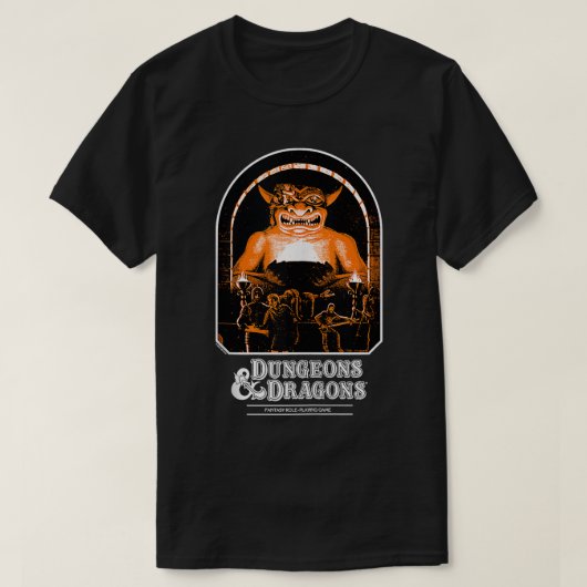Dungeons Dragons Vintages Spielerhandbuch T-Shirt (Design vorne)