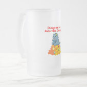 Dungeons und Adorable Dragons Mattiertes Glasbär  Mattglas Bierglas (Vorderseite Links)