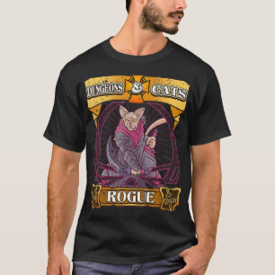 Dungeons und Cats RogueKitten Katze Würfel RPG Spi T-Shirt
