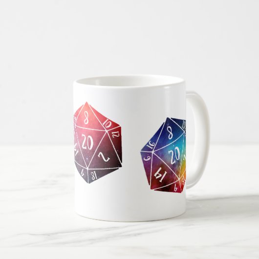 Dungeons und Drachen, D20 Kaffeetasse (VorderseiteRechts)