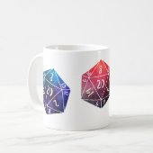 Dungeons und Drachen, D20 Kaffeetasse (Vorderseite Links)