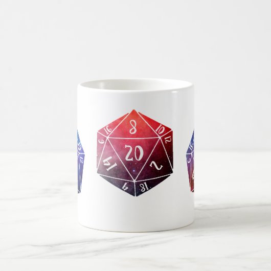 Dungeons und Drachen, D20 Kaffeetasse (Mittel)