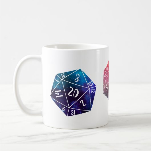 Dungeons und Drachen, D20 Kaffeetasse (Links)