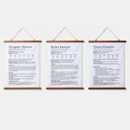 Dungeons und Dragons Archetyp-Trio Wandteppich Mit Holzrahmen