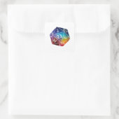 Dungeons und Dragons, D20 Quadratischer Aufkleber (Tasche)