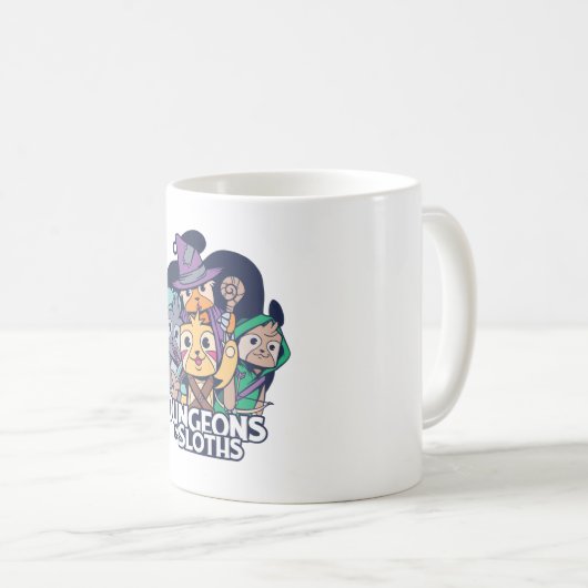 DUNGEONS UND LANGSAME RPG-DESIGN KAFFEETASSE (VorderseiteRechts)