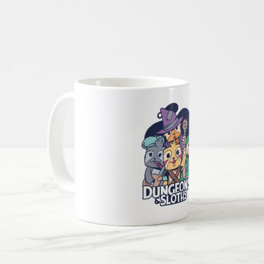 DUNGEONS UND LANGSAME RPG-DESIGN KAFFEETASSE (Vorderseite Links)