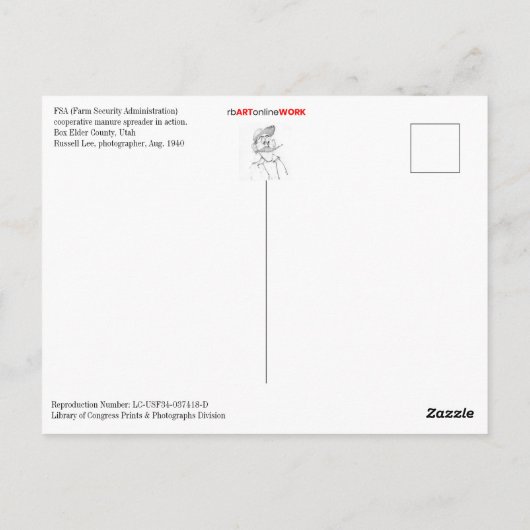 Düngerspreader Postkarte (Rückseite)