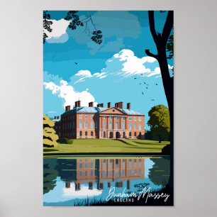 Dunham Massey England Vintage Illustration Poster