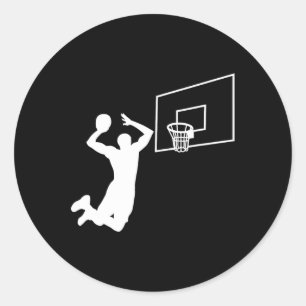 Dunk Basketball Spieler Slam Dunk Baller Basketbal Runder Aufkleber