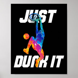 Dunk es einfach! Basketball Player Slam Dunk Poster