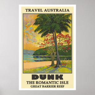 Dunk Island, Australien Vintage Reise Poster