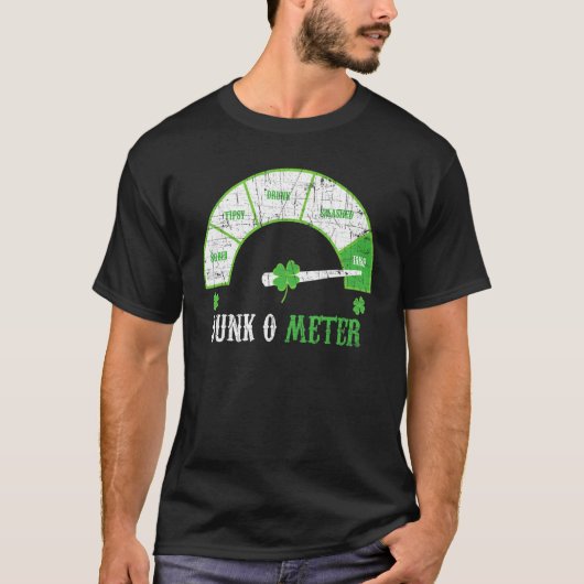 Dunk O Meter Irisches Bier Trinken Alkohol Trinker T-Shirt (Vorderseite)