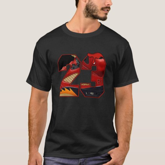 Dunk On Mars 5s Streetwear Number 23 5 Mars For He T-Shirt (Vorderseite)