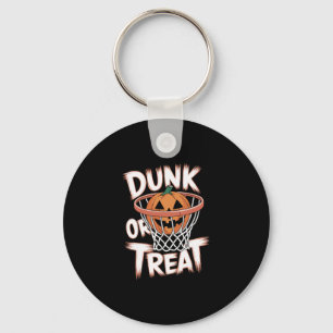 Dunk Or Treat Halloween Skelett T-Shirt Grusel Ske Schlüsselanhänger