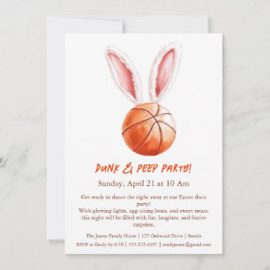 Dunk & Peep Party - Ostern Basketball Einladung