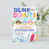 Dunk und Donuts Einladung zum Geburtstag (Stehend Vorderseite)