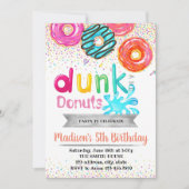 Dunk und Donuts Party Einladung (Vorderseite)